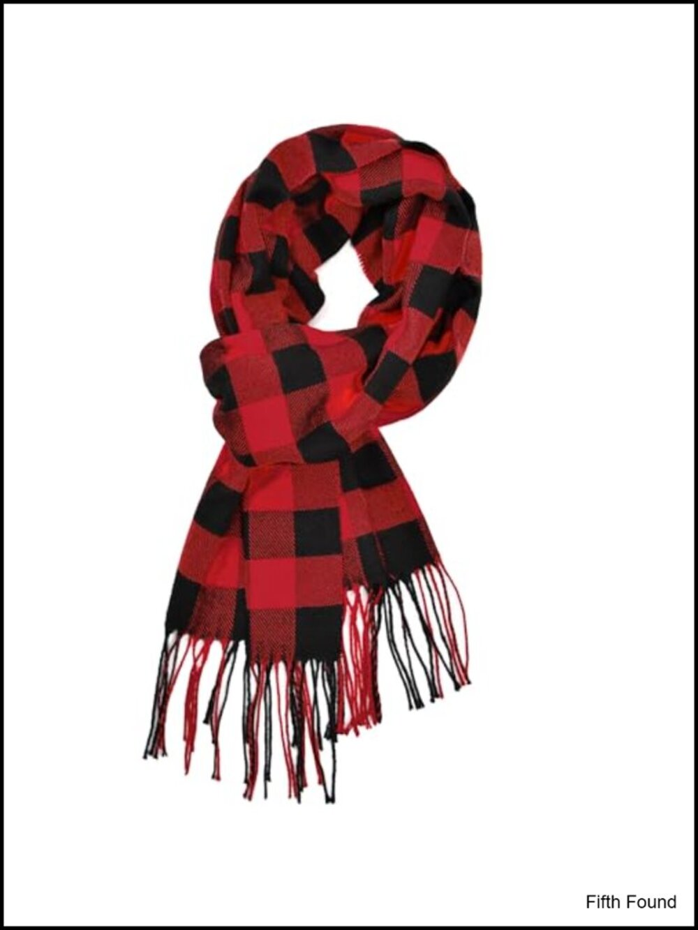 Unisex Tartan Plaid Soft Acrylic Blend Winter Scarf Long Fringe Wrap